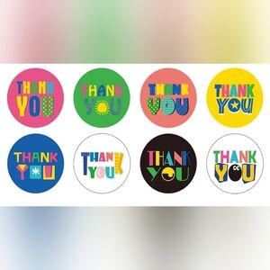 400 Colorful Thank You Sticker Roll